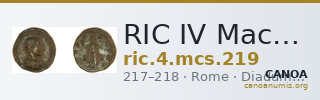 RIC IV Macrinus 219 — CANOA