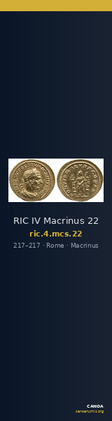RIC IV Macrinus 22 — CANOA