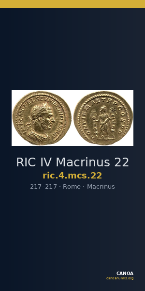 RIC IV Macrinus 22 — CANOA