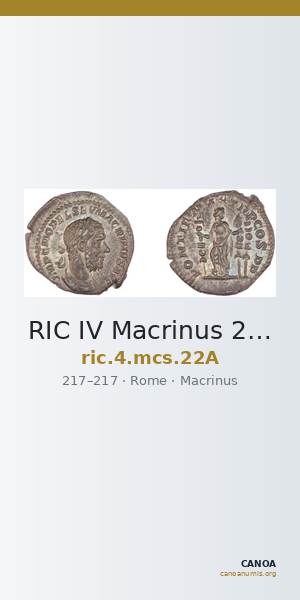 RIC IV Macrinus 22A — CANOA
