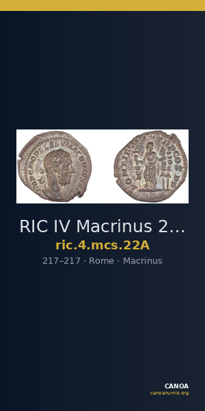 RIC IV Macrinus 22A — CANOA