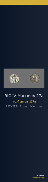 RIC IV Macrinus 27a — CANOA