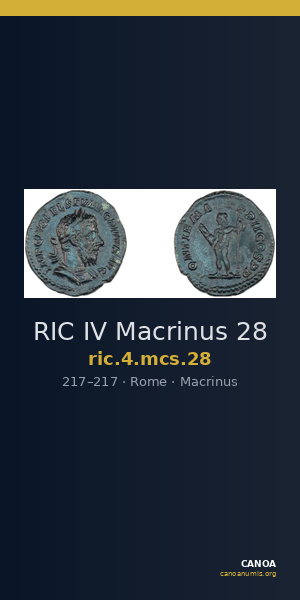 RIC IV Macrinus 28 — CANOA