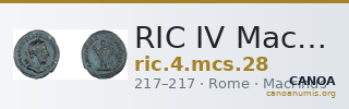 RIC IV Macrinus 28 — CANOA