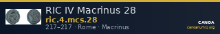 RIC IV Macrinus 28 — CANOA