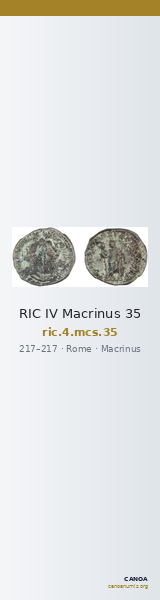 RIC IV Macrinus 35 — CANOA