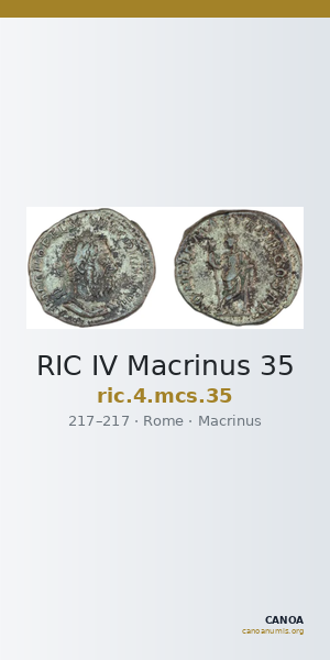 RIC IV Macrinus 35 — CANOA