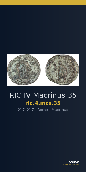 RIC IV Macrinus 35 — CANOA