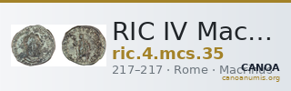 RIC IV Macrinus 35 — CANOA