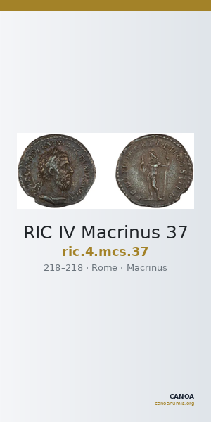 RIC IV Macrinus 37 — CANOA