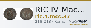 RIC IV Macrinus 37 — CANOA