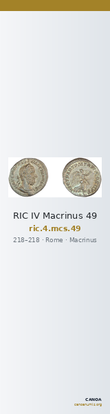 RIC IV Macrinus 49 — CANOA