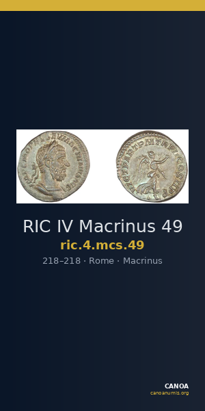 RIC IV Macrinus 49 — CANOA