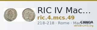 RIC IV Macrinus 49 — CANOA