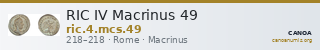 RIC IV Macrinus 49 — CANOA
