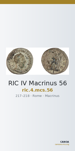 RIC IV Macrinus 56 — CANOA