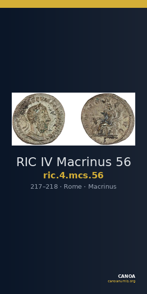 RIC IV Macrinus 56 — CANOA