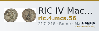 RIC IV Macrinus 56 — CANOA