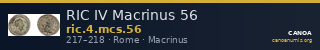 RIC IV Macrinus 56 — CANOA