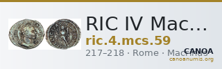 RIC IV Macrinus 59 — CANOA