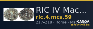 RIC IV Macrinus 59 — CANOA