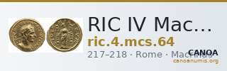 RIC IV Macrinus 64 — CANOA