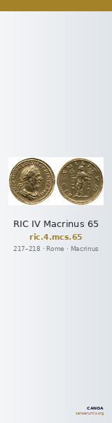 RIC IV Macrinus 65 — CANOA