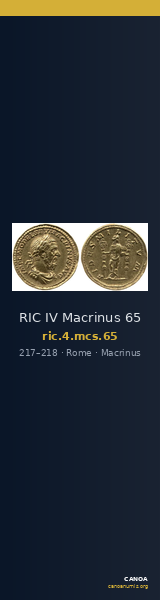 RIC IV Macrinus 65 — CANOA