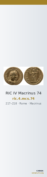 RIC IV Macrinus 74 — CANOA