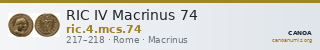 RIC IV Macrinus 74 — CANOA