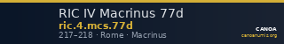 RIC IV Macrinus 77d — CANOA