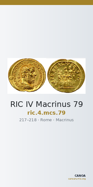 RIC IV Macrinus 79 — CANOA
