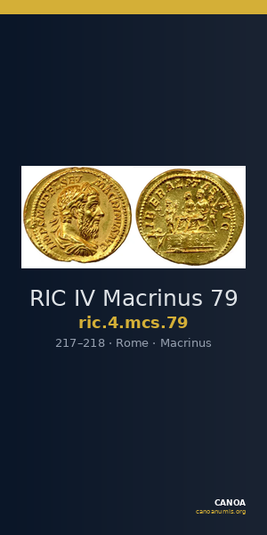 RIC IV Macrinus 79 — CANOA