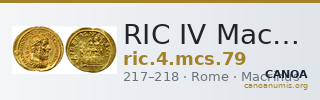 RIC IV Macrinus 79 — CANOA