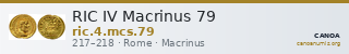 RIC IV Macrinus 79 — CANOA