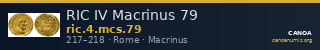 RIC IV Macrinus 79 — CANOA