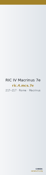 RIC IV Macrinus 7e — CANOA