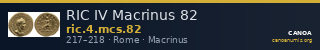 RIC IV Macrinus 82 — CANOA