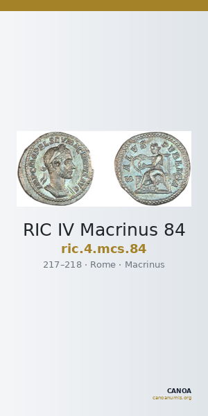 RIC IV Macrinus 84 — CANOA