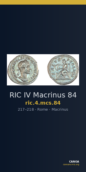 RIC IV Macrinus 84 — CANOA