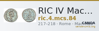 RIC IV Macrinus 84 — CANOA