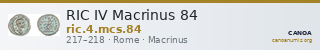 RIC IV Macrinus 84 — CANOA