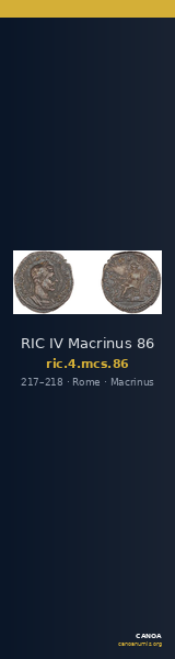 RIC IV Macrinus 86 — CANOA