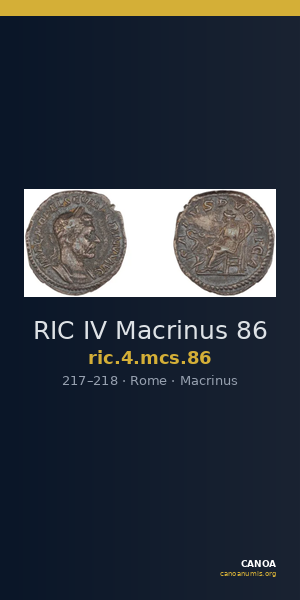 RIC IV Macrinus 86 — CANOA
