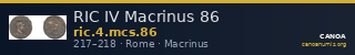 RIC IV Macrinus 86 — CANOA