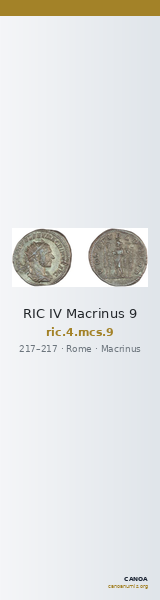 RIC IV Macrinus 9 — CANOA