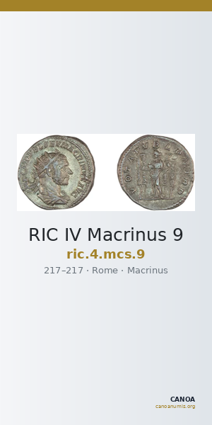 RIC IV Macrinus 9 — CANOA