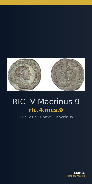 RIC IV Macrinus 9 — CANOA