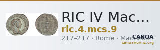 RIC IV Macrinus 9 — CANOA