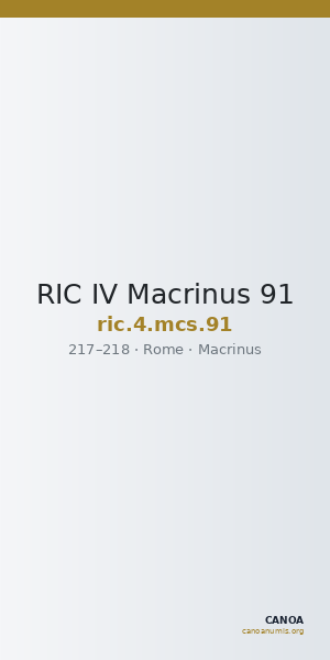 RIC IV Macrinus 91 — CANOA